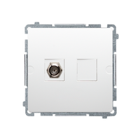 Gniazdo antenowe typu F pojedyncze białe Basic BMAF1.01/11 Kontakt-Simon