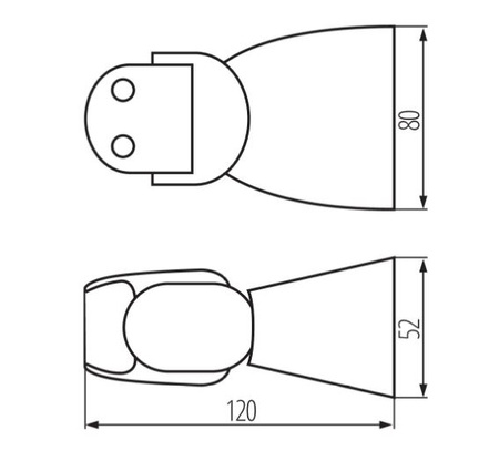 Czujnik ruchu czarny 1200VA 12m 120st IP65 PIR ALER N-B Kanlux 37363