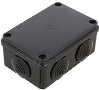 Puszka natynkowa hermetyczna czarna IP65 120 x 80 x 50mm Pawbol S-BOX 206C