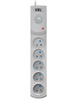 Przedłużacz  przeciwprzepięciowy 5-gniazd 5m szary 10A 2300W Plastrol W-100036
