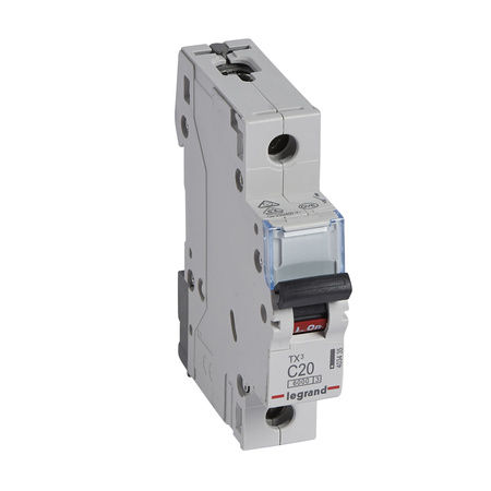 Wyłącznik nadprądowy 1P C 20A TX3 Legrand 403435