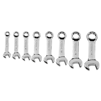 Zestaw kluczy płasko-oczkowe 8-19 mm (krótkie) NEO 09-791 8 szt