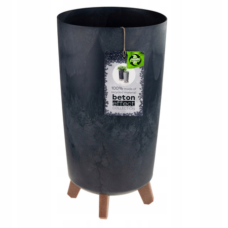 Doniczka na nóżkach antracytowa GRACIA TUBUS SLIM BETON EFFECT DGTL240E-S433