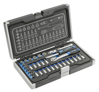 Zestaw narzędziowy kluczy nasadowych i bitów 34 szt.Hogert HT1R464