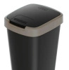 Kosz na śmieci z klapką jasny brąz-czarny 12 L COMPACTA Q Keden NSAB12-WG5C_S411