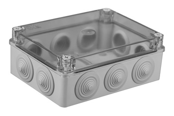 Puszka natynkowa hermetyczna szara IP65 190x140x70 PAWBOL S-BOX 406-P