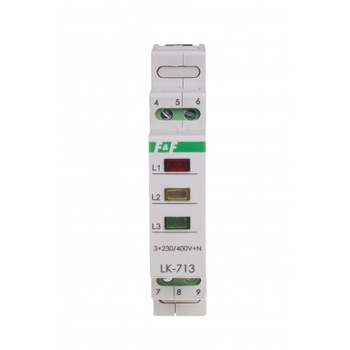 Lampka modułowa 3-fazowa żółta/czerwona/zielona 230V F&F LK-713K