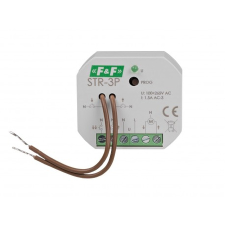 Sterownik rolet montaż do puszki 230V AC F&F STR-3P