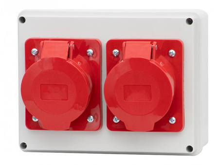 Rozdzielnia zasilająca R-190 gniazda 16A 5p 32A 5p F-elektro F3.0122 