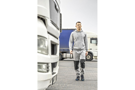 Bluza dresowa robocza szara z kapturem XL (54) NIERS HT5K379-XL Hogert