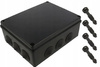 Puszka natynkowa hermetyczna czarna IP65 240 x 190 x 90mm Pawbol S-BOX 506C