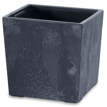 Doniczka z wkładem antracytowa beton efekt URBI SQUARE LOW DURS240LE-S433
