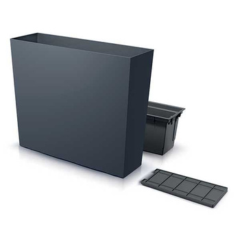 Doniczka z wkładem antracytowa URBI CASE TOWER DUC600T-S433