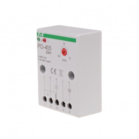 Przekaźnik czasowy opóźnione odpadanie 1Z 10A 1-15min 230V AC F&F PO-405 230V