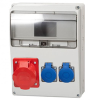 Rozdzielnia stacjonarna LAGO 11-mod gniazda 16A 5p 2x230V F-elektro F3.0286