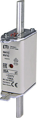Wkładka bezpiecznikowa NH1C 80A  g/GL 500V ETI 004184213