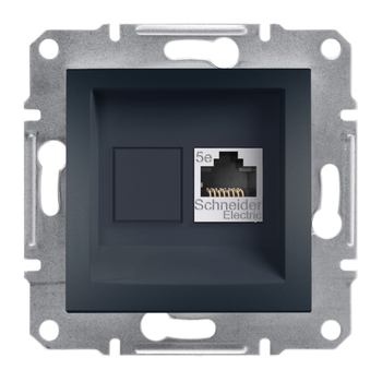 Gniazdo pojedyncze komputerowe RJ45 kat.5e antracyt Asfora EPH5000171 Schneider