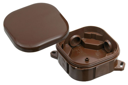 Puszka natynkowa hermetyczna IP44 brązowa 92x92 Pawbol A.0018BR