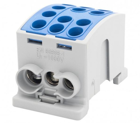 Złączka szynowa HLK 100A-3 (1x25,2x16 / 1x25,2x16) niebieski F-Elektro F2.0363