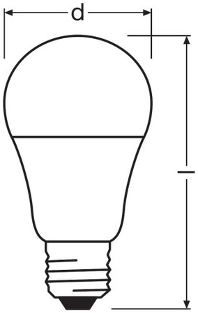Żarówka LED 8,5W 806lm 2700K A 60 E27 VALUE CLASSIC Ledvance 4052899326842