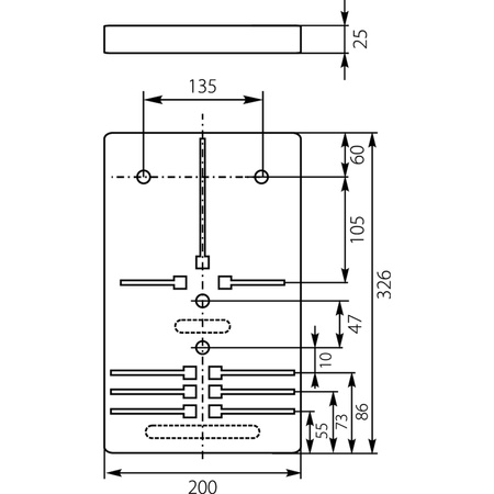 Tablica licznikowa T-U 1F/3F-b/z 10.5 Elektroplast