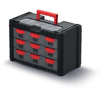 Organizer z szufladkami zamykanymi przenośny MULTICASE Kistemberg KMC303
