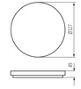 Plafon okrągły biały LED VARSO 24W 2160lm 3000K IP54 Kanlux 26444