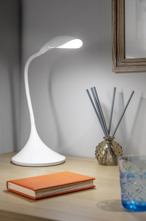 Lampka biurkowa biała Halley 8 W, 500lm.4000K 240V 3-st. ściemniania LB-HAL8W-00-DEC