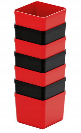 Zestaw 7 szt pojemników czerwonych Unite Box Kistenberg KBS55CZ 