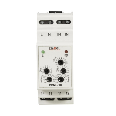 Przekaznik czasowy 1P 16A 0,1sek-10dni 230V AC wielofunkcyjny PCM-10 ZAMEL EXT10000085