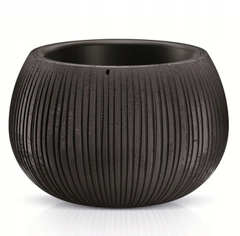 Doniczka okrągla czarny beton BOWL DKB290-B411