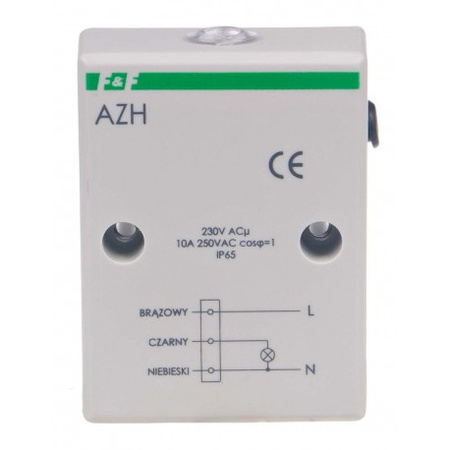 Automat zmierzchowy 10A 230V 2-1000lx obudowa IP65 F&F AZH