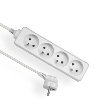 Przedłużacz z uziemieniem 4-gniazda biały 1,5m OMY 3x1 Elgotech EPS-401,5