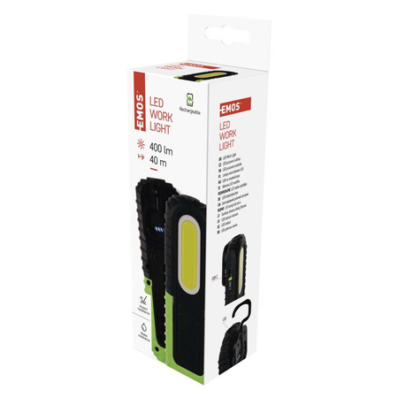 Oprawa warsztatowa ładowalna LED 5W COB +3W LED 400lm 2000mAh Emos P4531