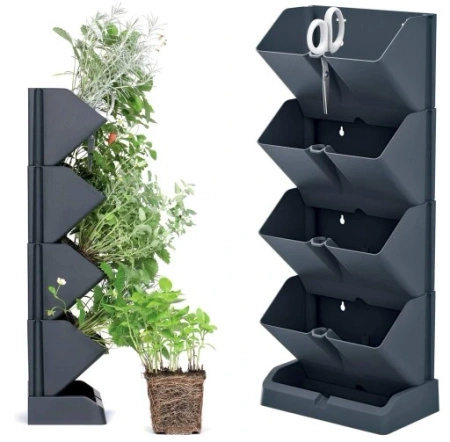 Ogród wertykalny stojący antracytowy MINI CASCADE IO1W200-S433