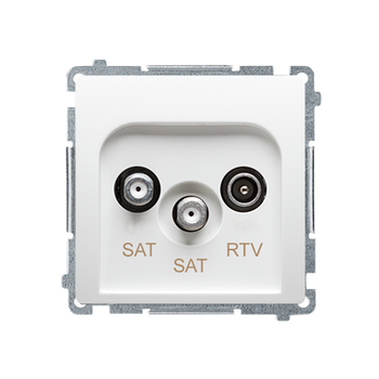 Gniazdo antenowe końcowe RTV-SAT-SAT biały Basic BMZAR+SAT3.1-P2.01/11 Kontakt-Simon