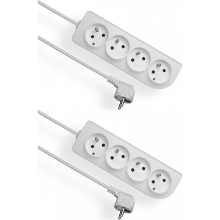 Przedłużacz biały 4-gniazda z/u 7m OMY 3x1 Elgotech EPS-407