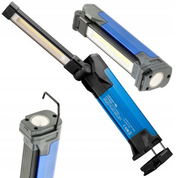 Lampa warsztatowa akumulatorowa 3,7V 800 lm obrotowa Hogert HT1E482