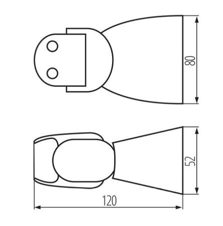 Czujnik ruchu biały 1200VA 12mb 120st. IP65 PIR ALER N-W Kanlux 37362