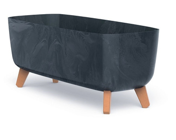 Doniczka antracytowa na nóżkach GRACIA CASE BETON EFFECT DGCL400E-S433