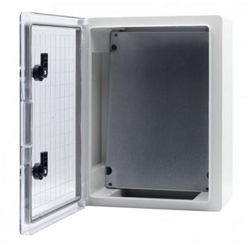 Szafa z tworzywa ABS IP65 szara 300 x 400 x 170 mm drzwi przeźroczyste F1.0129 F-elektro