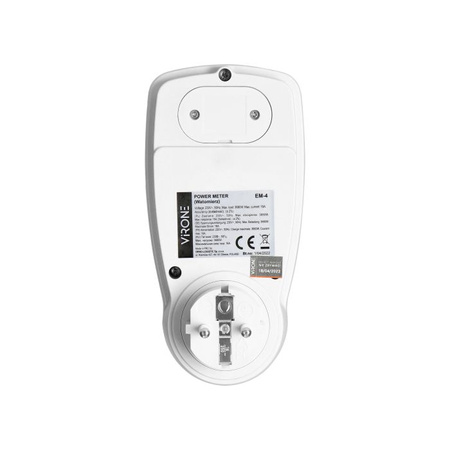 Jednotaryfowy kalkulator energii z wyświetlaczem LCD wbudowany akumulator EM-4 ORNO