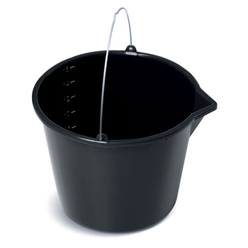 Wiadro gospodarcze z lejkiem czarne 16L BUCKET 6L-S411