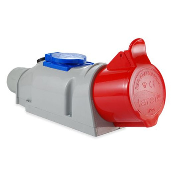Zestaw stacjonarny z gniazdami 32A/400V 3P+N+Z i 10A/230V 2P+Z Tarel