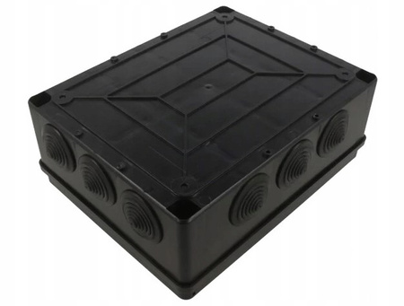 Puszka natynkowa hermetyczna czarna IP65 240 x 190 x 90mm Pawbol S-BOX 506C