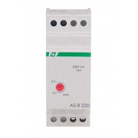 Automat schodowy modułowy 16A 0,5-10min 230V AC F&F AS-B220