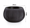 Doniczka okrągla czarny beton BOWL DKB290-B411