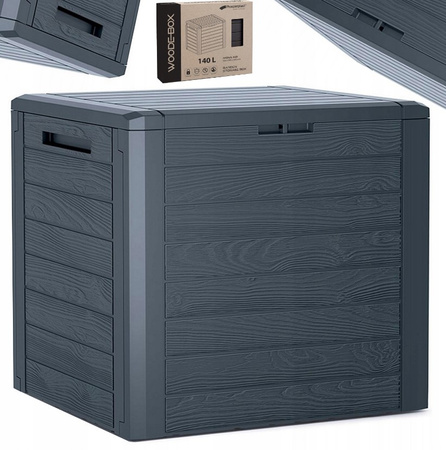 Skrzynia ogrodowa antracytowa 190L WOODEBOX MBWL190-S433