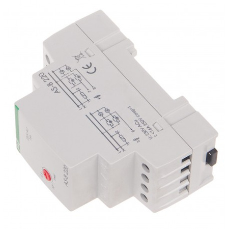 Automat schodowy modułowy 16A 0,5-10min 230V AC F&F AS-B220