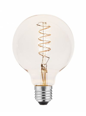 Żarówka LED FILAMENT SPIN 4,0W 265lm 2200K G95, E27 360st GTV LD-G95FLS4-22